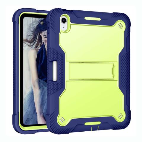 iPad 10th 10.9'' (2022) Kickstand Shockproof Case - Green/Blue (Ground Shipping Only)
