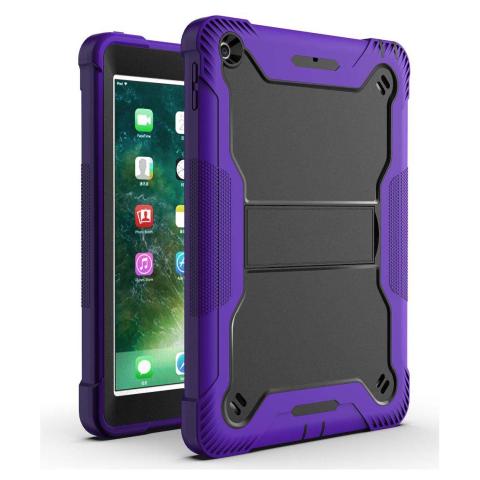 iPad 6 (2018) / iPad 5 (2017) / Air 2 / Air 1 / Pro 9.7 Shockproof Kickstand Case - Black/Blue (Ground Shipping Only)