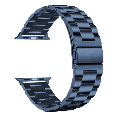 Stainless Steel Apple Watch Band 42 / 44 / 45 / 49mm - Blue (Ground Shipping Only)