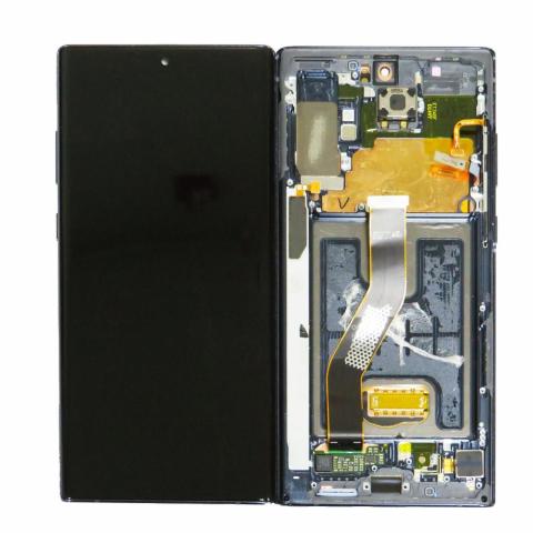 OLED Screen Digitizer Assembly with Frame for Samsung Galaxy Note 10 Plus 5G N975 (Aftermarket Plus)-Aura Black