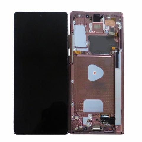 OLED Screen Digitizer Assembly with Frame for Samsung Galaxy Note 20 5G N981 (Grade A)-Mystic Bronze