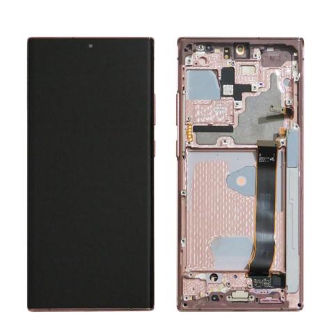 OLED Screen Digitizer Assembly with Frame for Samsung Galaxy Note 20 Ultra 5G N986 (Refurbished)- Mystic Bronze