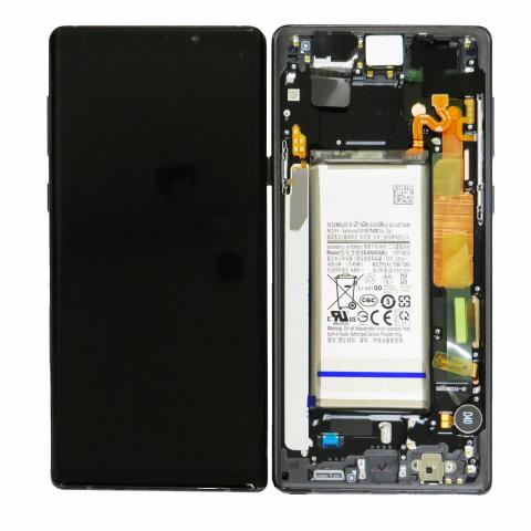 OLED Screen Digitizer Assembly with Frame for Samsung Galaxy Note 9 N960 (Service Pack)-Midnight Black