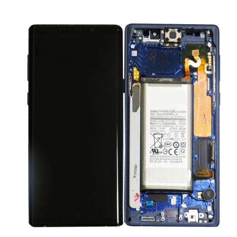 OLED Screen Digitizer Assembly with Frame for Samsung Galaxy Note 9 N960 (Service Pack)-Ocean Blue