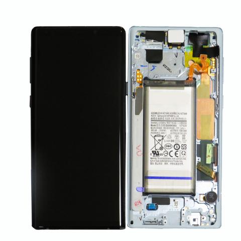 OLED Screen Digitizer Assembly with Frame for Samsung Galaxy Note 9 N960 (Service Pack)-Alpine White