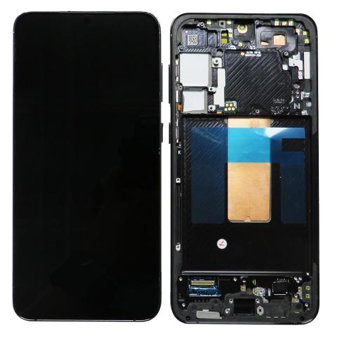 OLED Screen Digitizer Assembly with Frame for Samsung Galaxy S23 Plus 5G (Aftermarket Plus) -Phantom Black