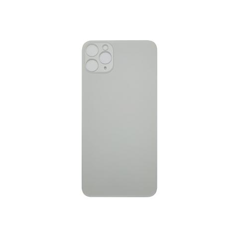 Back Glass For iPhone 11 Pro Max (Large Camera Hole) - Silver