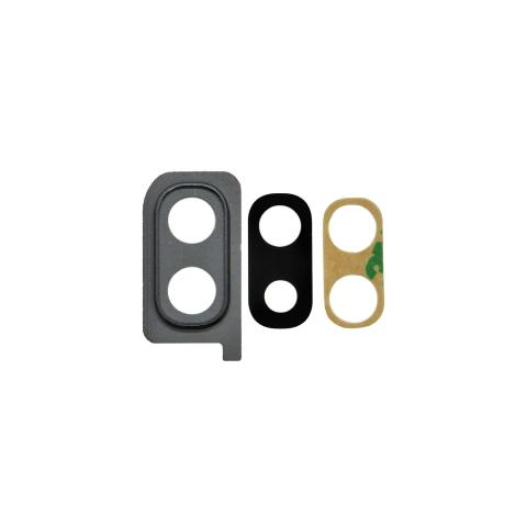 Back Camera Lens with Cover Bezel Ring for Galaxy A20 (A205 2019)-Black 