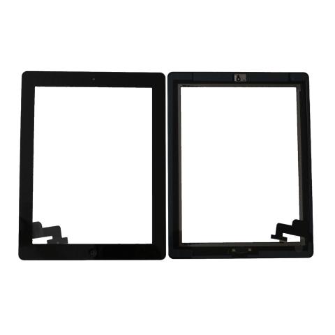 Touch Screen Digitizer W/Home Button for iPad 2- Black 