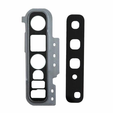 Back Camera Lens with Cover Bezel Ring (Black) Compatible for Samsung Galaxy S10 5G