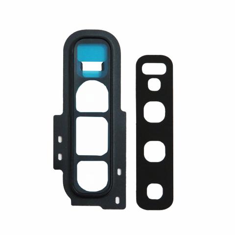 Back Camera Lens with Cover Bezel Ring (Black) for Samsung Galaxy S10