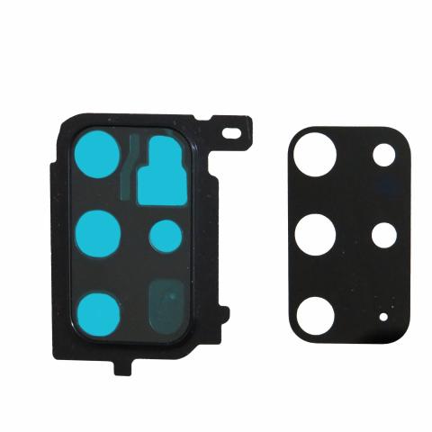 Back Camera Lens with Cover Bezel Ring (black) Compatible for Samsung Galaxy S20 Plus 5G