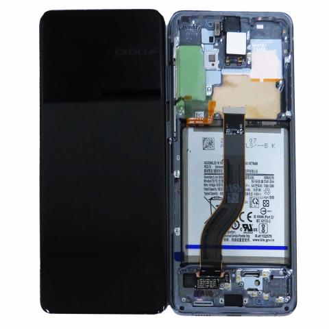 OLED Screen Digitizer Assembly with Frame for Samsung Galaxy S20 Plus 5G G986 (Service Pack)-Cloud White