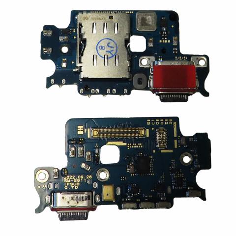 Charging Port with Sim Card Reader for Samsung Galaxy Compatible For Samsung Galaxy S23 5G (Premium) ( American Version)