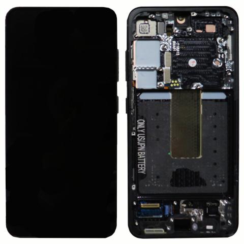 OLED Screen Digitizer Assembly with Frame for Samsung Galaxy S23 5G (Refurbished) -Phantom Black