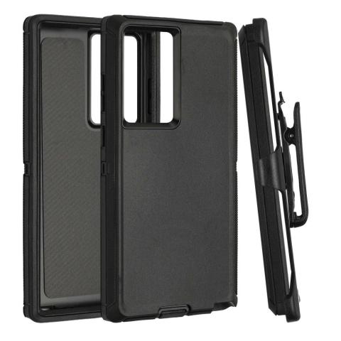 Samsung S24 Plus Defender Case with Belt Clip - Black / Black (Ground Shipping Only)