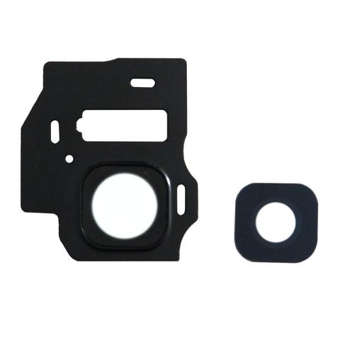 Back Camera Lens with Cover Bezel Ring (Black) for Samsung Galaxy S8 Plus