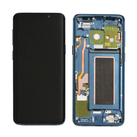 OLED Screen Digitizer Assembly with Frame for Samsung Galaxy S9 G960 (Refurbished)-Coral Blue