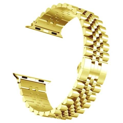 Stainless Steel Apple Watch Band 42 / 44 / 45 / 49mm - Gold (Ground Shipping Only)