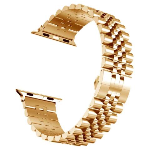 Stainless Steel Apple Watch Band 42 / 44 / 45 / 49mm - Rose Gold (Ground Shipping Only)