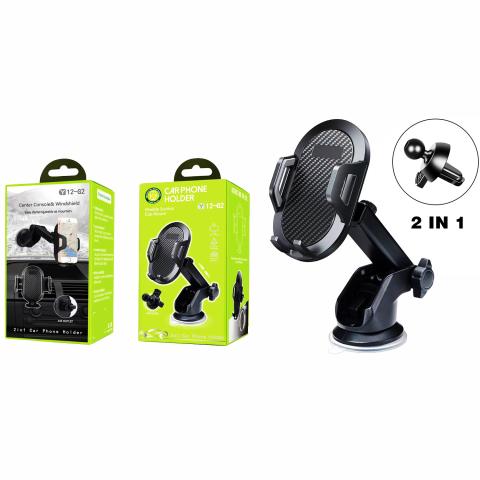 Car Phone Holder Stand (360° Rotation Head) for Mobile Device