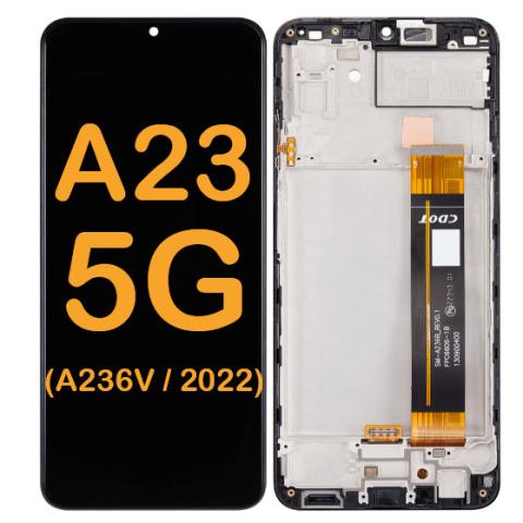 LCD screen digitizer Replacement With Frame for Galaxy A23 5G UW (A236V / 2022) (Verizon Only) (Refurbished)