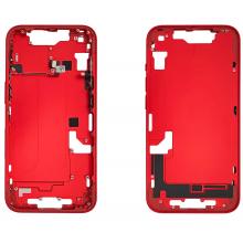 Mid- Frame Housing with Power & Volume Button for iPhone 14- Red