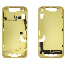 Mid- Frame Housing with Power & Volume Button for iPhone 14- Yellow