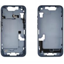 Mid- Frame Housing with Power & Volume Button for iPhone 14- Blue