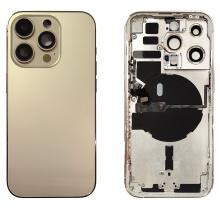 Back Housing W/ Small Parts Pre-Installed For iPhone 14 Pro- Gold