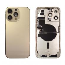 Back Housing W/ Small Parts Pre-Installed For iPhone 14 Pro Max- Gold