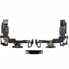 Charging Port with Flex Cable for iPhone 15 (Premium) - Black
