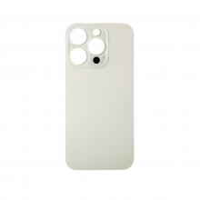 Back Glass For iPhone 15 Pro (Large Camera Hole) - White Titanium