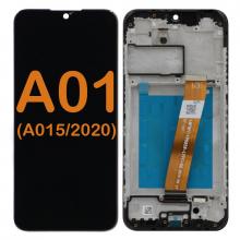 Oem Refurbished LCD Display Touch Screen Digitizer Frame Replacement With Type-C Connector for Galaxy A01 (A015 2020)