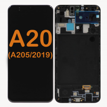 LCD Display Touch Screen Digitizer Replacement with Frame for Galaxy A20 (A205 2019) 