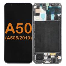 LCD Display Touch Screen Digitizer Replacement W/Frame for Galaxy A50 (A505 2019)(US VERSION)