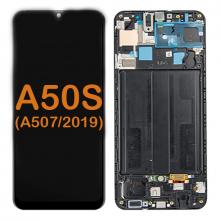 OLED LCD Display Touch Screen Digitizer Replacement With Frame for Galaxy A50S (A507 2019)