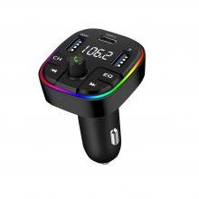 Bluetooth 5.0 Car Wireless FM Transmitter Adapter 2USB With Type-C Charger AUX Hands-Free