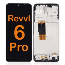 LCD Display Touch Screen Digitizer Replacement Oem Refurbished for T-Mobile Revvl 6 Pro (With Frame) - Black