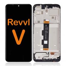LCD Display Touch Screen Digitizer Replacement Oem Refurbished for T-Mobile Revvl V (With Frame) - Black