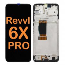 LCD Display Touch Screen Digitizer Replacement Oem Refurbished for T-Mobile Revvl 6X Pro (With Frame) - Black