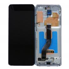 OLED Screen Digitizer Assembly with Frame for Samsung Galaxy S20 Plus 5G G986 (Grade A)-Cloud White