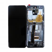 OLED Screen Digitizer Assembly with Frame for Samsung Galaxy S20 Ultra 5G G988 (Refurbished)-Cosmic Black 