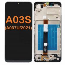 LCD Display Touch Screen Digitizer Frame Replacement Oem Refurbished for Galaxy A03S (A037U/2021) (US Version)