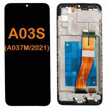 LCD Display Touch Screen Digitizer Frame Replacement Oem Refurbished for Galaxy A03S (A037M/ 2021) (Single Sim) (US Version)