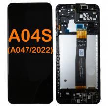 OLED Display Touch Screen Digitizer Replacement With Frame for Galaxy A04S (A047F 2022)