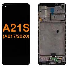 LCD Display Touch Screen Digitizer Replacement With Frame for Galaxy A21S (A217 2020)
