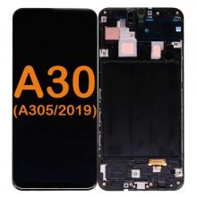 OLED Display Touch Screen Digitizer Replacement With Frame for Galaxy A30 (A305 2019)