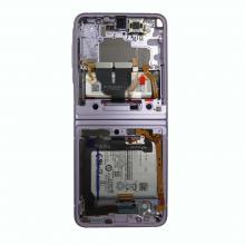OLED Screen Digitizer Assembly with Frame for Samsung Galaxy Z Flip3 5G F711 (Service Pack) - Lavender