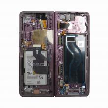 OLED Screen Digitizer Assembly with Frame for Samsung Galaxy Z Fold4 5G (Service Pack) - Burgundy